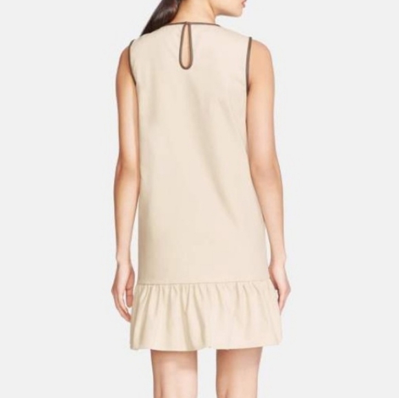[Kate Spade] drop-waist leather trim dress 12 - Picture 11 of 13